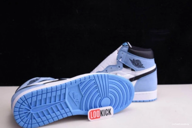 HIGH JORDAN BLACK WHITE 1 UNIVERSITY RETRO AIR 555088-134 BLUE 0715